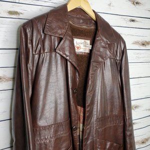 Sears | Jackets & Coats | Vintage Leather Jacket Lined 38r Sears Mens ...
